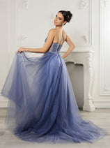 Red Carpet Dress V-Neck Sequin Evening Gown By May Queen MQ2167