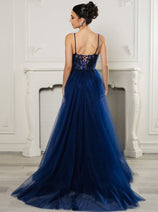 Red Carpet Dress V-Neck Sequin Evening Gown By May Queen MQ2167