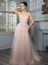 Red Carpet Dress V-Neck Sequin Evening Gown By May Queen MQ2167