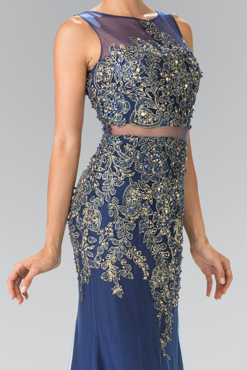 Red Carpet Embroidered Formal Gown