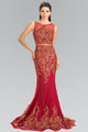 Red Carpet Embroidered Formal Gown