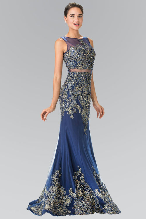 Red Carpet Embroidered Formal Gown