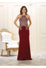 Red Carpet Halter Gown - Burgundy / 2