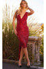 Red Christmas & Holiday Dress in Sequin By Jovani 09733 - 00 / Red