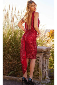 Jovani - 09733 Cocktail Dress with Full Sequins - Prom