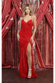 Gown for New Year’s Eve in Red Style RQ7852 Party Dress - Red / 2 - Dress