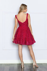 Poly USA 9214 Sequined Cocktail Dress