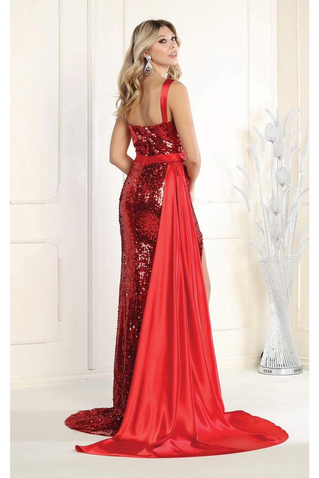 Gown for New Year’s Eve in Red Style RQ7964 Party Dress - Dress