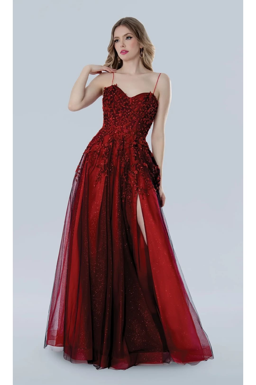 Red Prom Dress and Plus Size Evening Gown Stella Couture 25109 - Red / 8 - Dresses