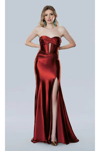 Red Prom Dress Sexy Formal Evening Gown Stella Couture 25194 - Red / Dresses