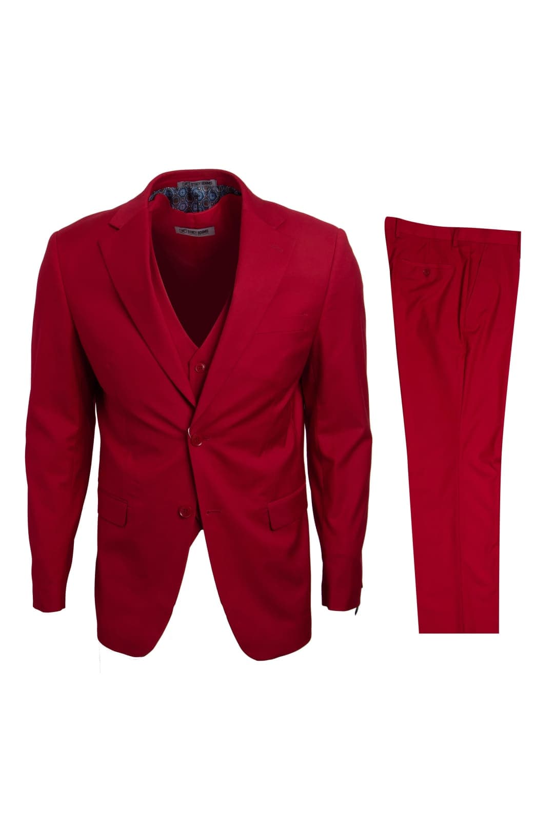 Red Stacy Adams Men’s Suit - Red / 34R / SM282H1-10 - Mens-suits