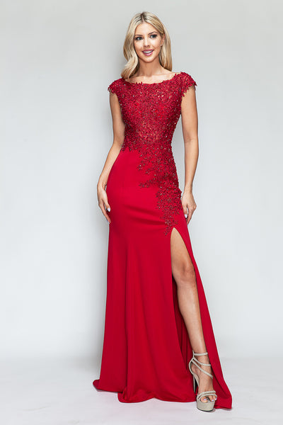 Red Quinceanera Mom Dresses Mother of the Quince Gowns Lenovia 8343