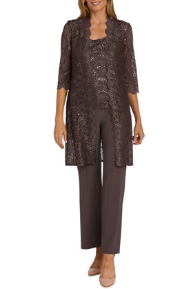 RM Richards 1993 FIG Lace 3/4 Sleeve 3-Piece Pant Set