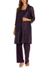 RM Richards 1993 PLUM Lace 3/4 Sleeve 3-Piece Pant Set - Plum / 6