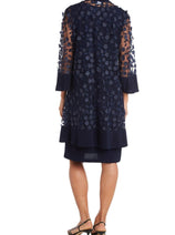 RM Richards 2643 NAVY Bell Sleeve Floral 2-Pc Jacket Dress