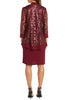 RM Richards 7387 MERLOT Evening 2-Piece Jacket Dress