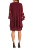 RM Richards 7994 WINE Bell Sleeve 2-Piece Jacket Dress