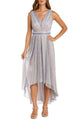RM Richards 9375-MULTI Metallic Multi-Color Hi-Lo Evening Dress - Multicolor / 6