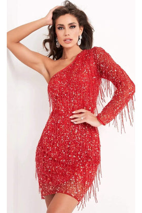 Roaring 1920s Dress for Womens Fashion in Red Style 2645A