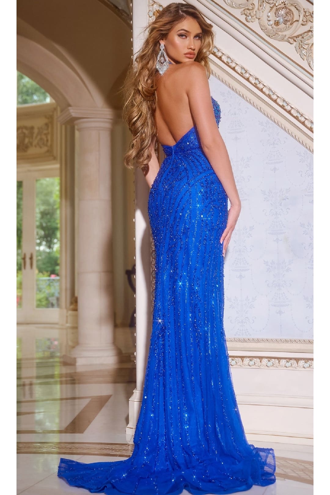 Royal Blue Halter Prom Dress: Jovani D6107 - Apparel & Accessories > Clothing > Dresses
