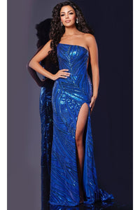 Royal Blue Sequin Prom Dress: Jovani 43399 - Prom