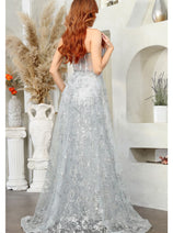 May Queen MQ1837 Strapless Glitter Corset Bone Red Carpet Long Gown
