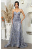 Red Carpet Stunning Lace Gown - LA1837 - DUSTY BLUE / 2