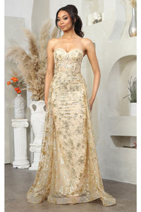 Red Carpet Stunning Lace Gown - LA1837 - GOLD / 2