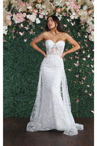 Red Carpet Stunning Lace Gown - LA1837 - WHITE / 2