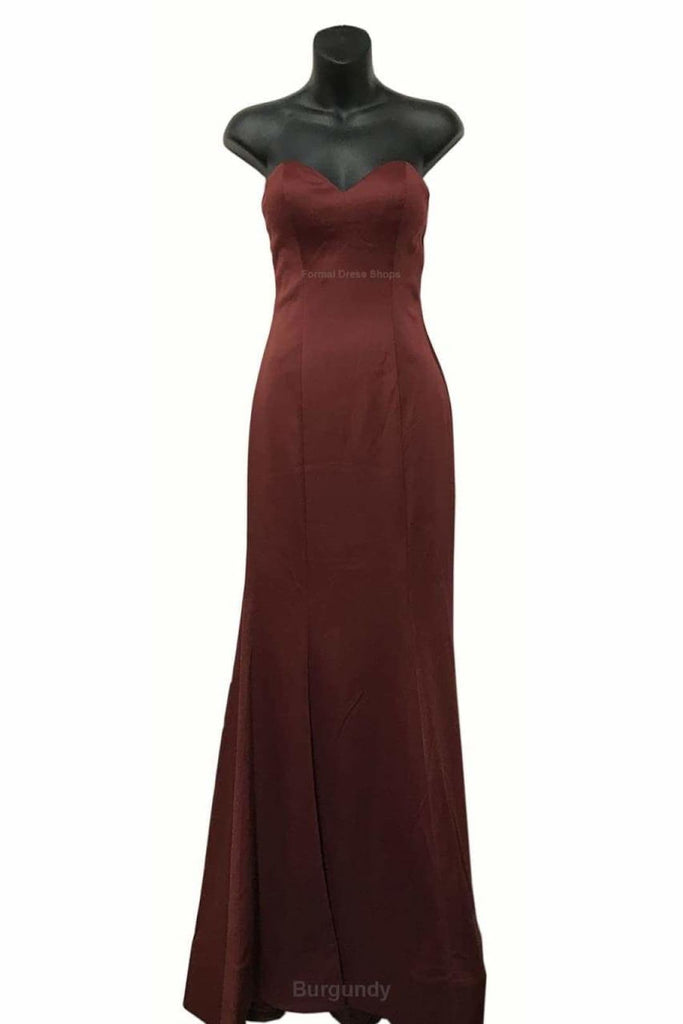 Simple Sweetheart Dress - Burgundy / 2