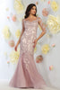 Royal Queen RQ7485 Dramatic Mermaid Pageant Gown - Mauve / 6