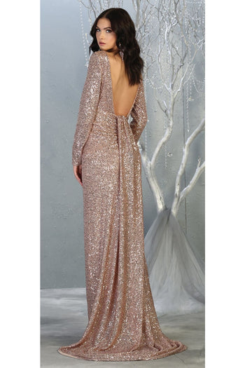 Red Carpet Sequined Formal Dress