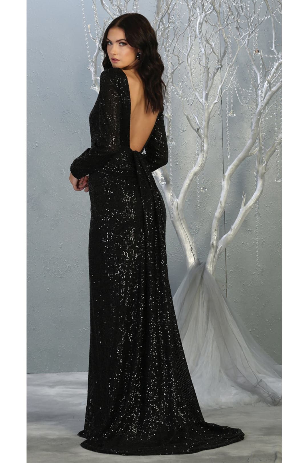 Red Carpet Sequined Formal Dress