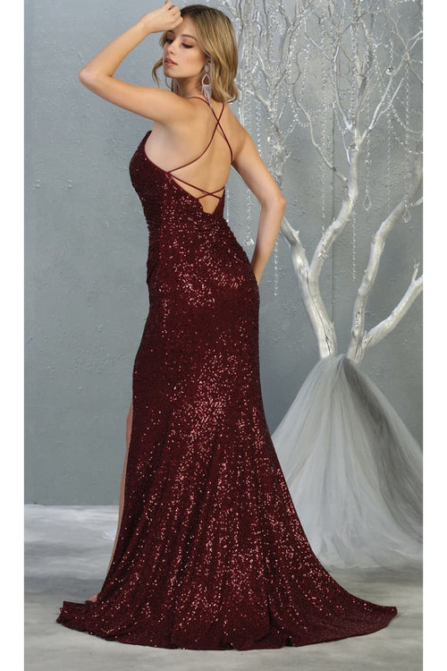 Sequined Prom Long Dress And Plus Size