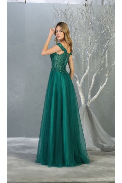 Royal Queen RQ7864 Off-Shoulder Sequin Embellished Prom Dress - Dress