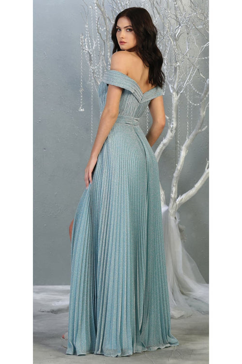 Ruched Off Shoulder Formal Gown - LA7876