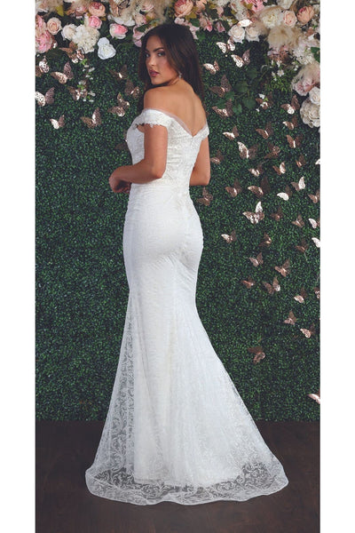 Off Shoulder Long Formal Gown - Dress