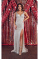 Long Champagne Formal Dresses - Dress