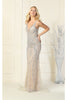 Royal Queen RQ7931 Embellished Sleeveless Prom Gown - CHAMPAGNE / 4 - Dress