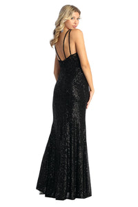 Royal Queen RQ7940 Dual Straps Sequined Prom Dress - Dress