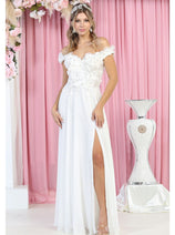 Ivory Bridesmaid Dresses-Inexpensive Royal Queen RQ7942 Floral