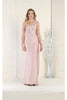 Prom Dress With Cape - DUSTY ROSE / 2