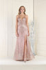 Royal Queen RQ7952 Sleeveless Deep V-Neck Gala Gown - ROSE GOLD / 4 - Dress