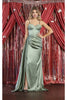 Royal Queen RQ7960 Satin Simple Bridesmaids Dress - SAGE / 4 - Dress