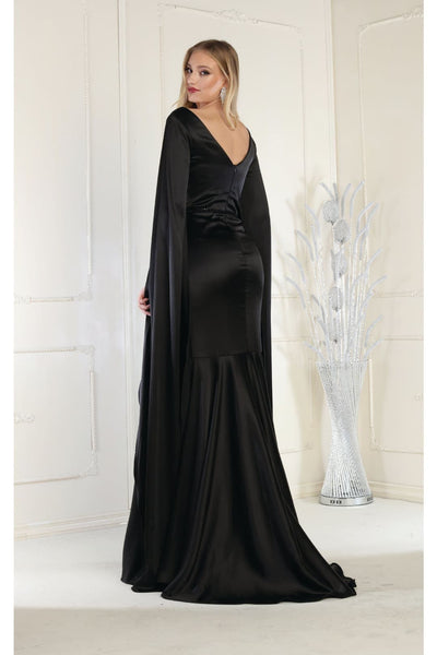 Royal Queen RQ7961 Mermaid Cape Sleeve Evening Gown