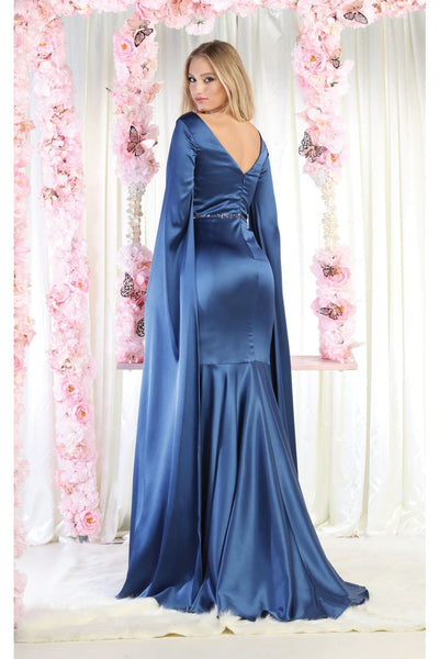 Royal Queen RQ7961 Mermaid Cape Sleeve Evening Gown