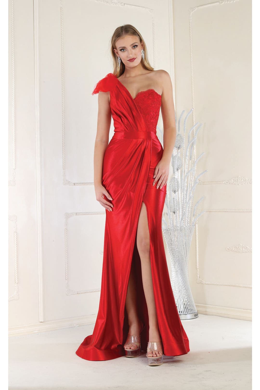 Royal Queen RQ7962 One Shoulder Red Carpet Gown - Dress