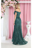 Royal Queen RQ7963 Off The Shoulder Feathers Prom Gown - Dress