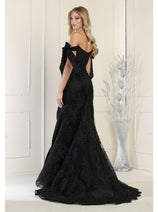 Royal Queen RQ7966 Off Shoulder Sweep Train Long Mermaid Pageant Gown