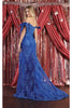 Royal Queen RQ7966 Off Shoulder Sweep Train Long Mermaid Pageant Gown - Dress